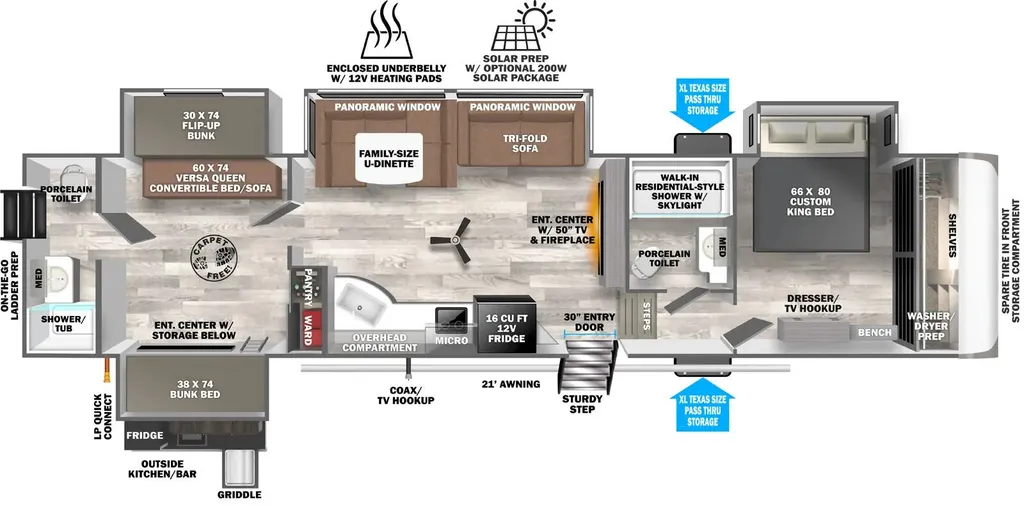 2026 Forest River Salem Hemisphere 356QB floor plan