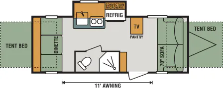 K-Z Escape Mini M181KST floor plan