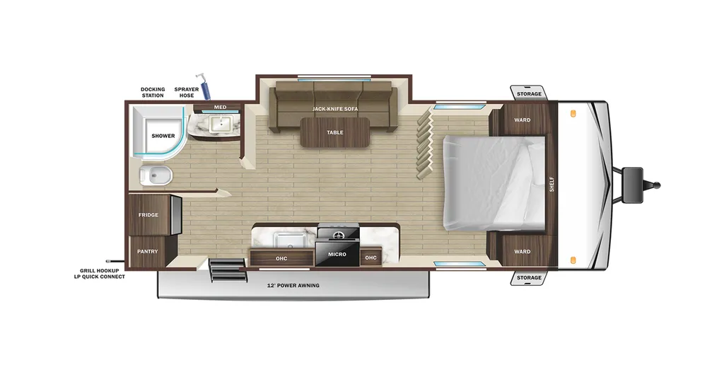2025 Highland Ridge Open Range Conventional 20FBS floor plan
