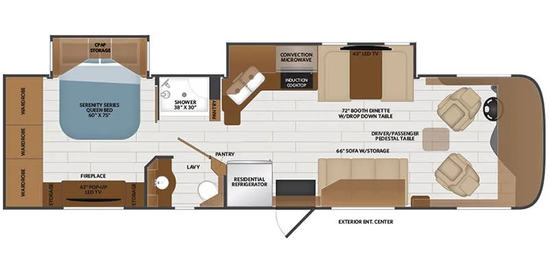 2023 Fleetwood Pace Arrow 33D - Floor plan