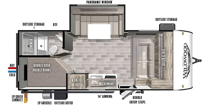 2021 Forest River Wildwood FSX 178BHSK - Floor plan