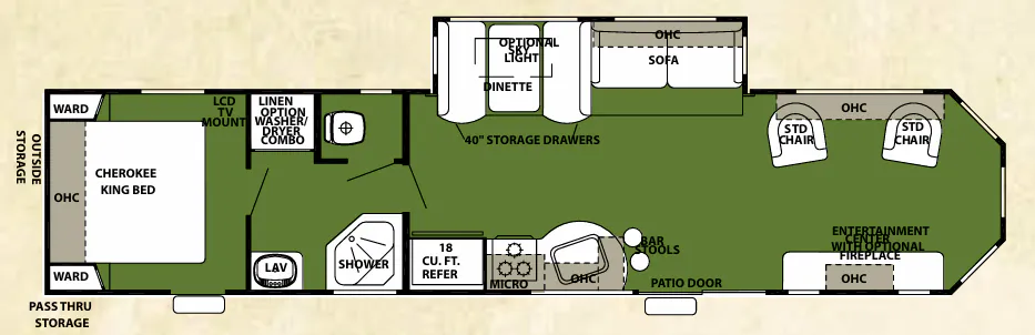 Forest River Cherokee 39C floor plan