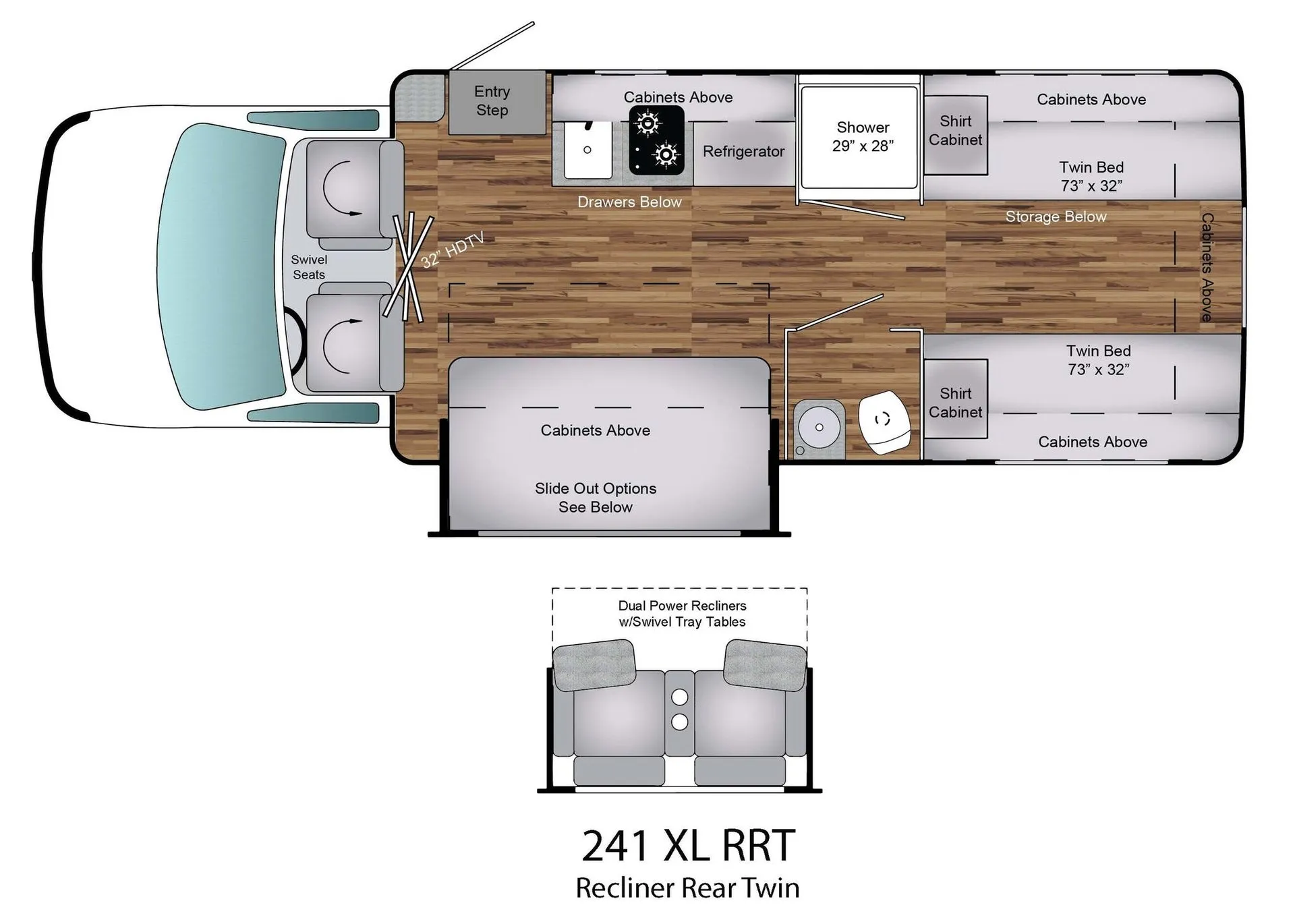 Coach House Platinum II 241 XL RRT floor plan