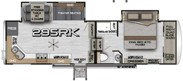 Northwood Arctic Fox Edge 295RK floor plan