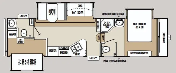 Coachmen Chaparral 299TSB floor plan