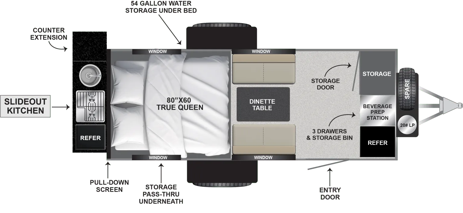 Encore RV ROG 16RB floor plan