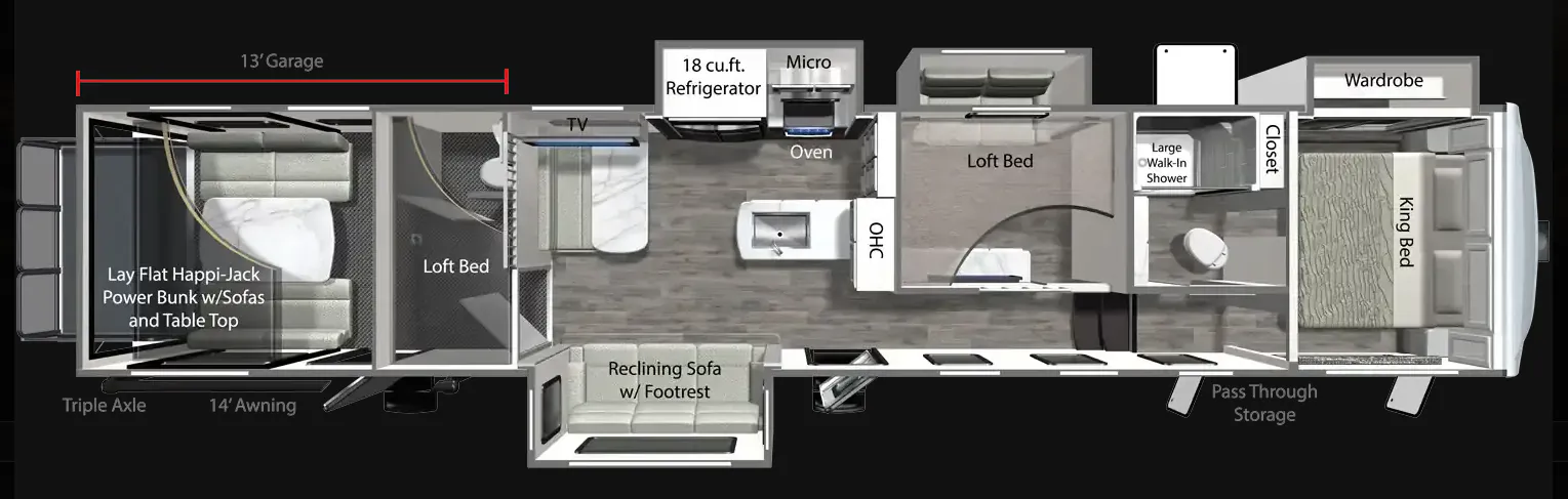 Dutchmen Voltage Triton 4271 floor plan