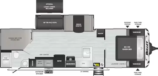 Keystone Bullet Premium 290BHS floor plan