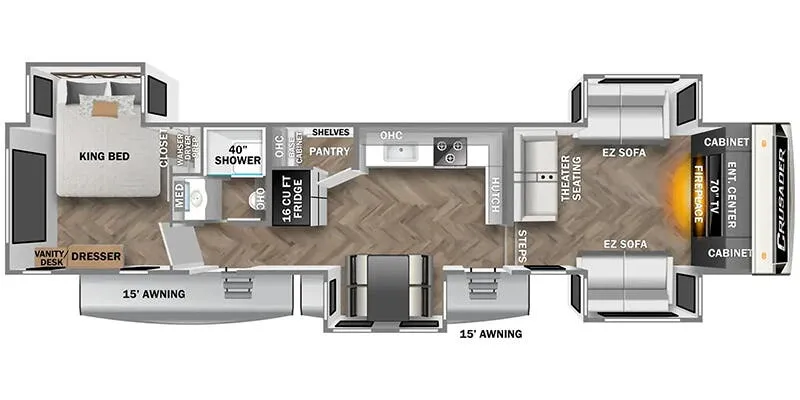 Prime Time Crusader Full-Profile 375FLS floor plan