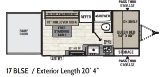 Coachmen Freedom Express Blast 17BLSE floor plan