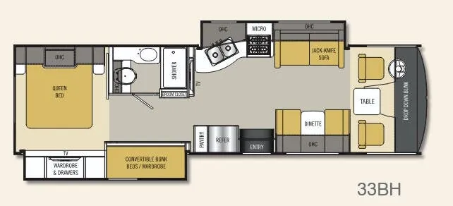 Coachmen Pursuit 33BH floor plan