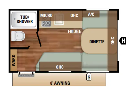 Starcraft Autumn Ridge Outfitter 14RB floor plan