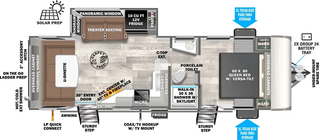 2025 Forest River Salem Hemisphere 24RDHL floor plan