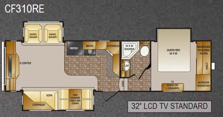 CrossRoads Cruiser Sahara CF310RE floor plan