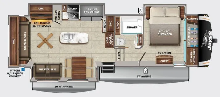 Jayco Eagle 321RSTS floor plan