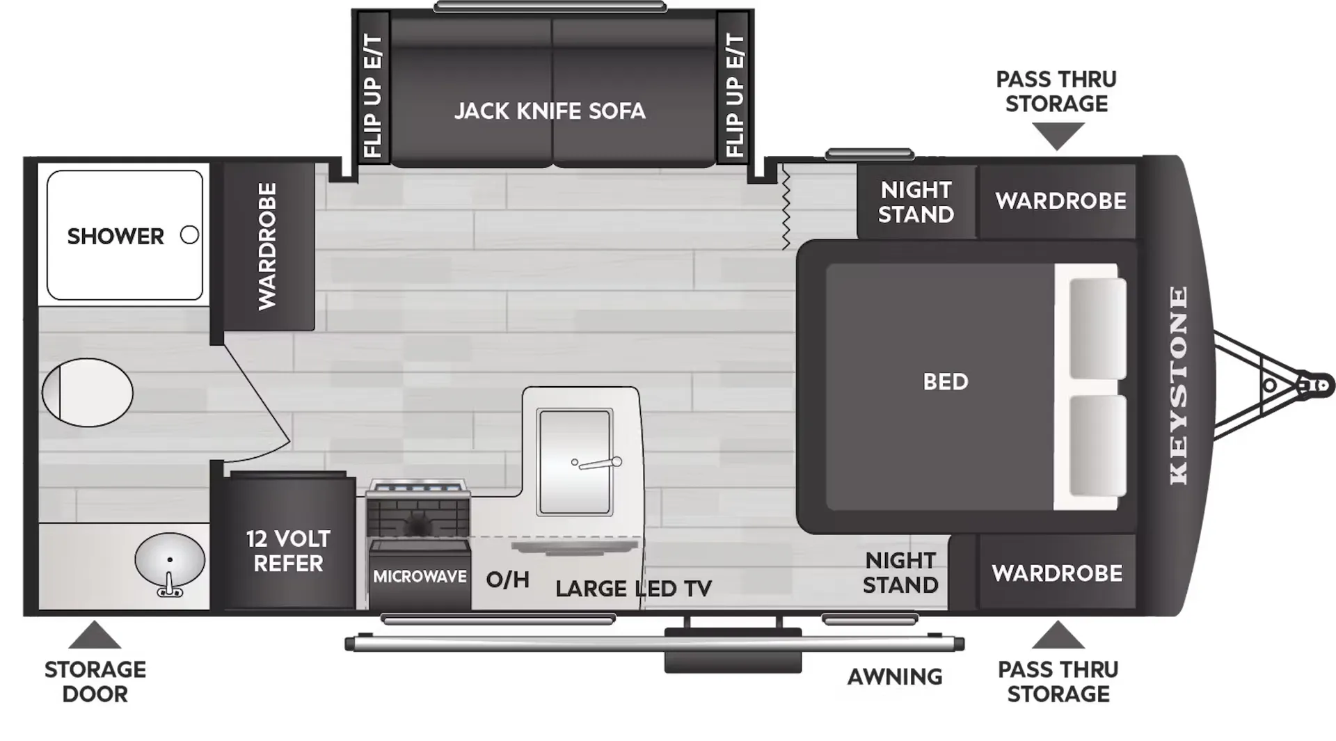 Keystone Passport Classic 184RB floor plan
