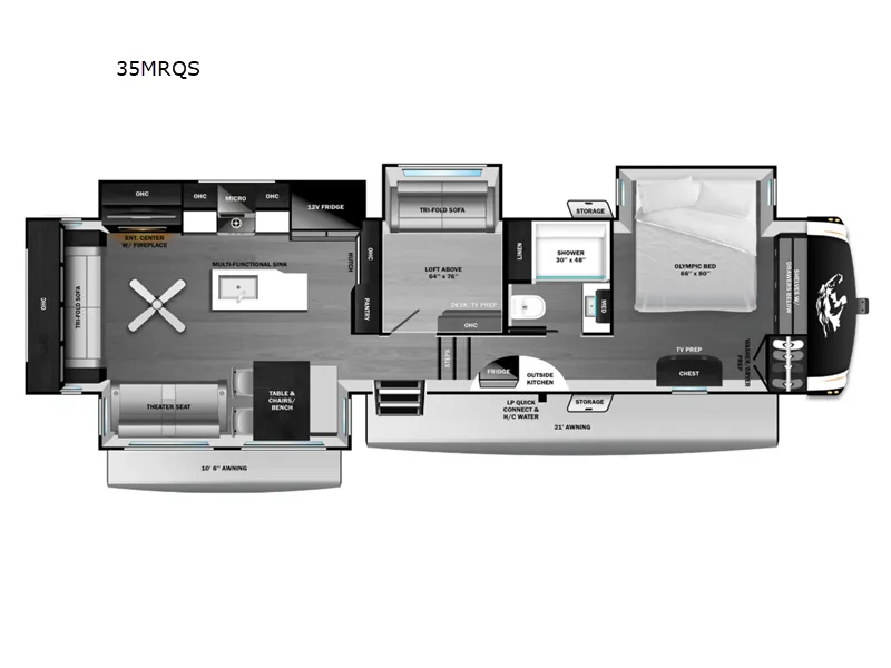 2026 Open Range Roamer 35MRQS floor plan
