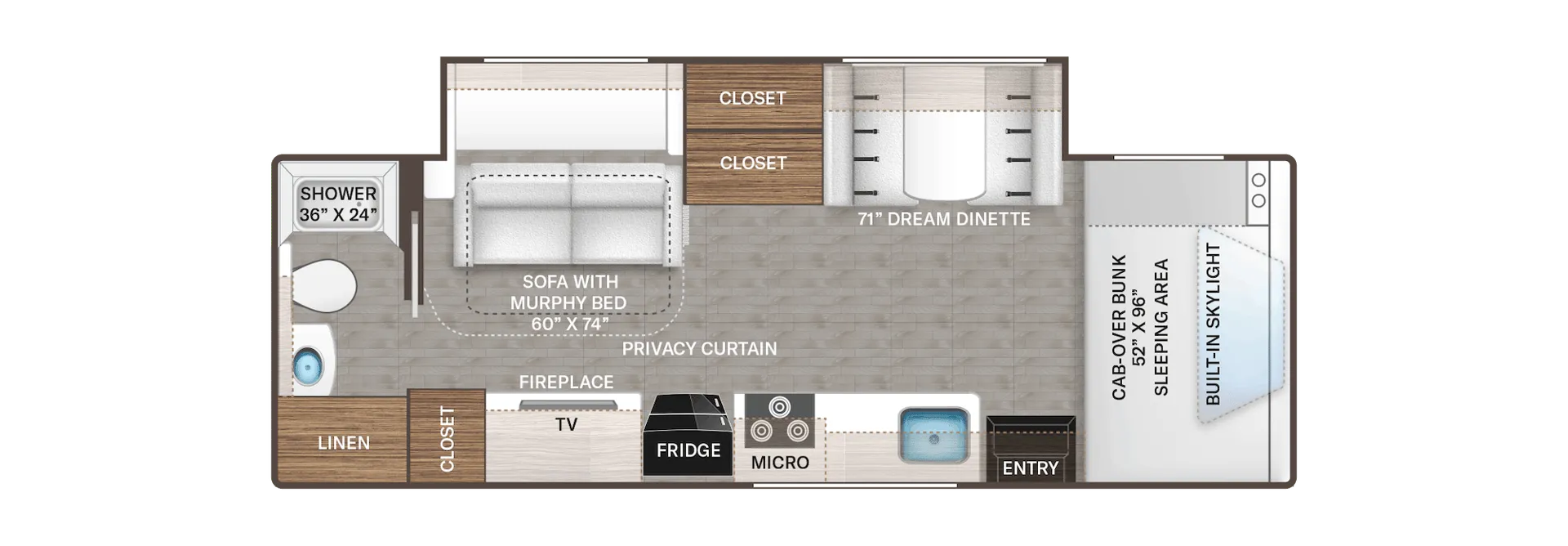 Thor Motor Coach Echelon LP27 floor plan