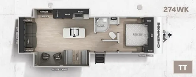 Forest River Cherokee 274WK floor plan