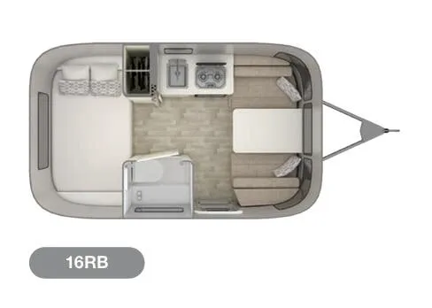 Airstream Bambi 16RB floor plan