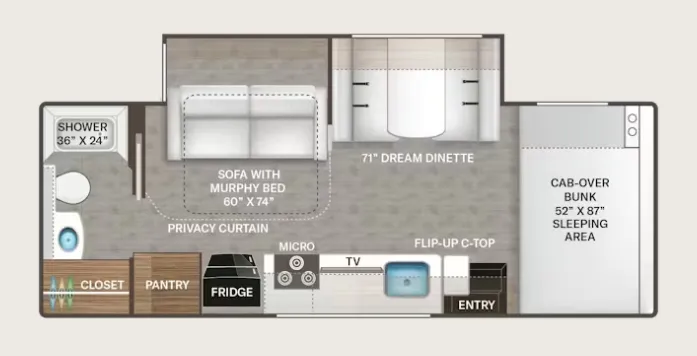 Thor Motor Coach Coleman 24CL floor plan