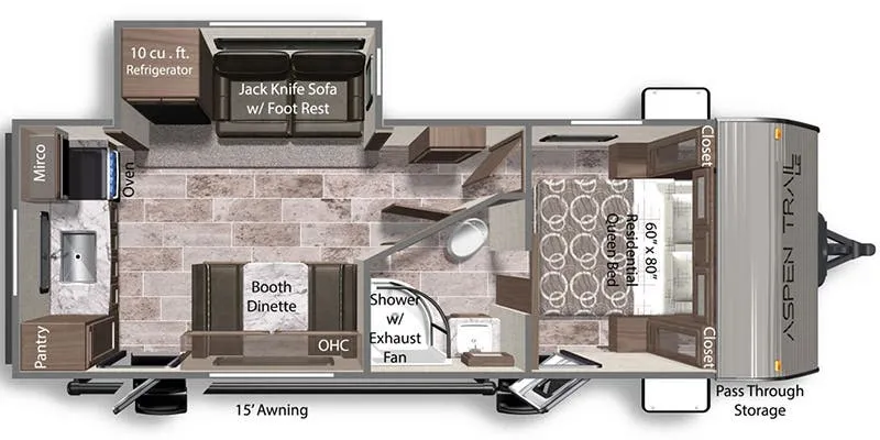 Dutchmen Aspen Trail LE 23RKWE floor plan