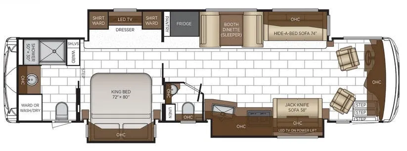 Newmar Ventana 3809 floor plan