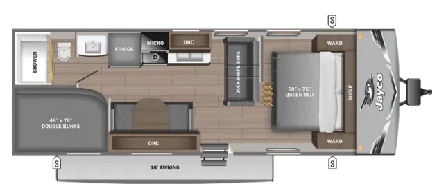 2027 Jayco Jay Flight SLX 260BH floor plan
