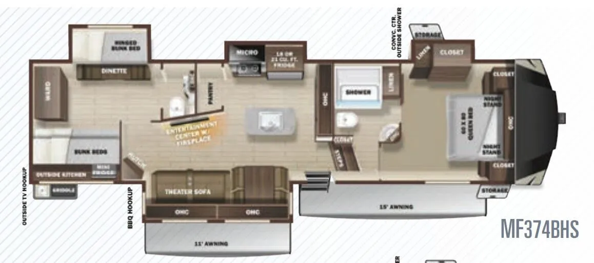 Highland Ridge Mesa Ridge MF374BHS floor plan