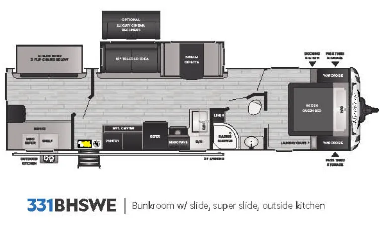 Keystone Bullet 331BHSWE floor plan