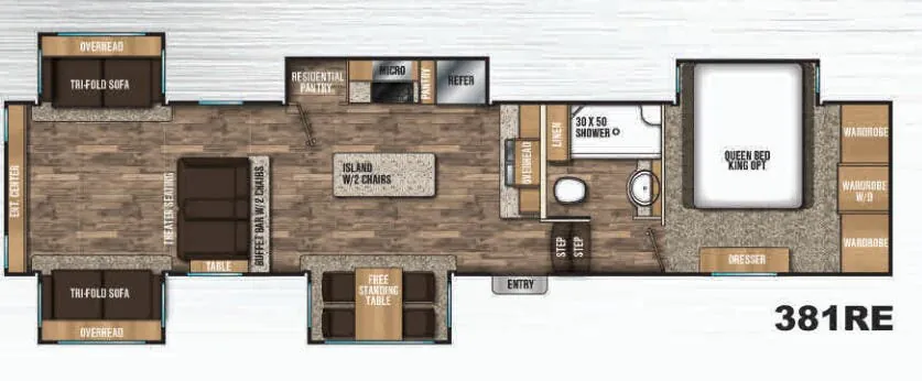 Shasta Phoenix 381RE floor plan