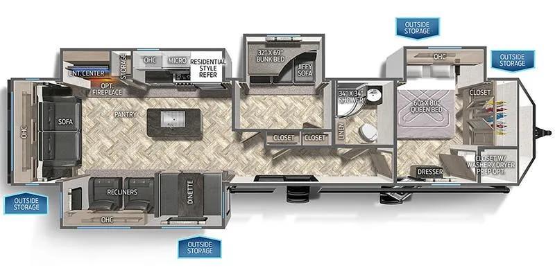 Palomino Puma 38RLB floor plan