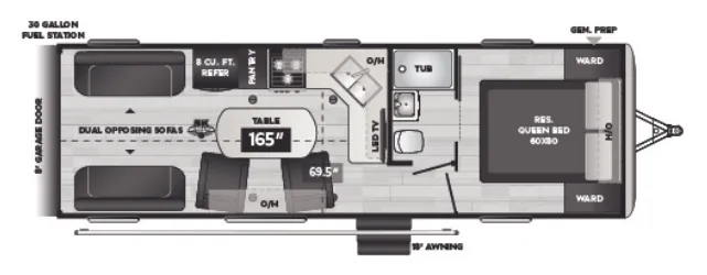 Keystone Impact 26V floor plan