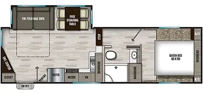 Shasta Phoenix Lite 25RE floor plan