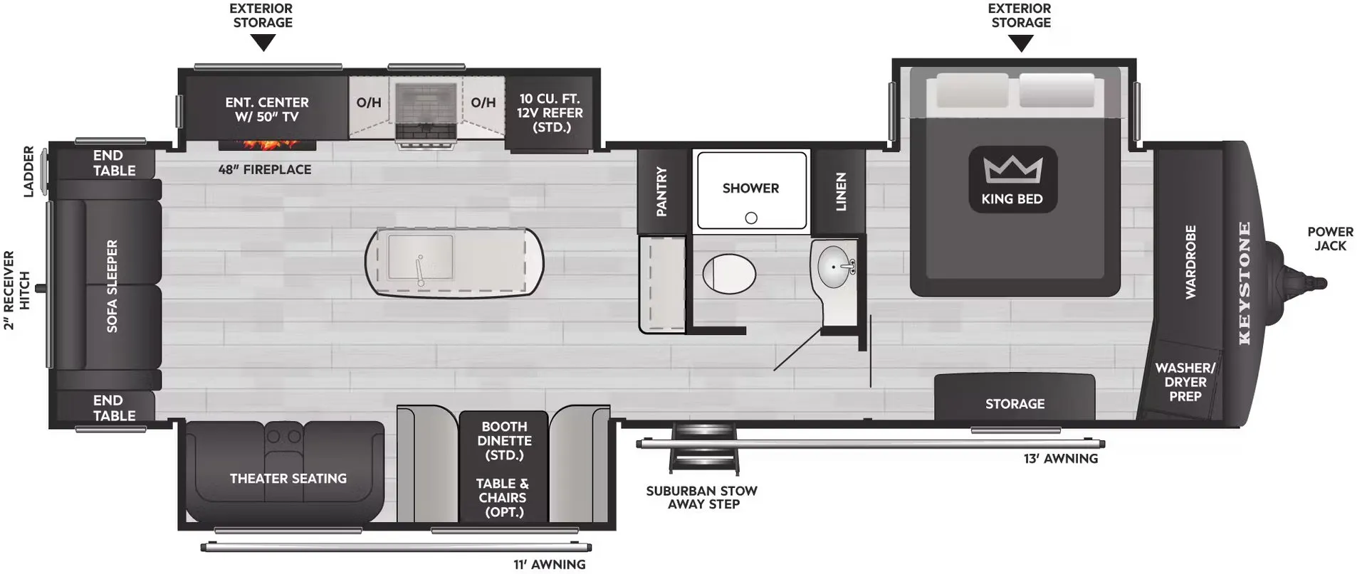 2026 Keystone Outback 328RL - Floor plan
