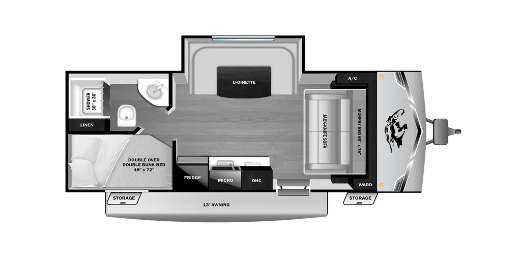 2026 Highland Ridge Open Range Colt 18MBS floor plan