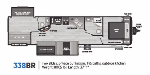 Keystone Hideout 338BR exterior