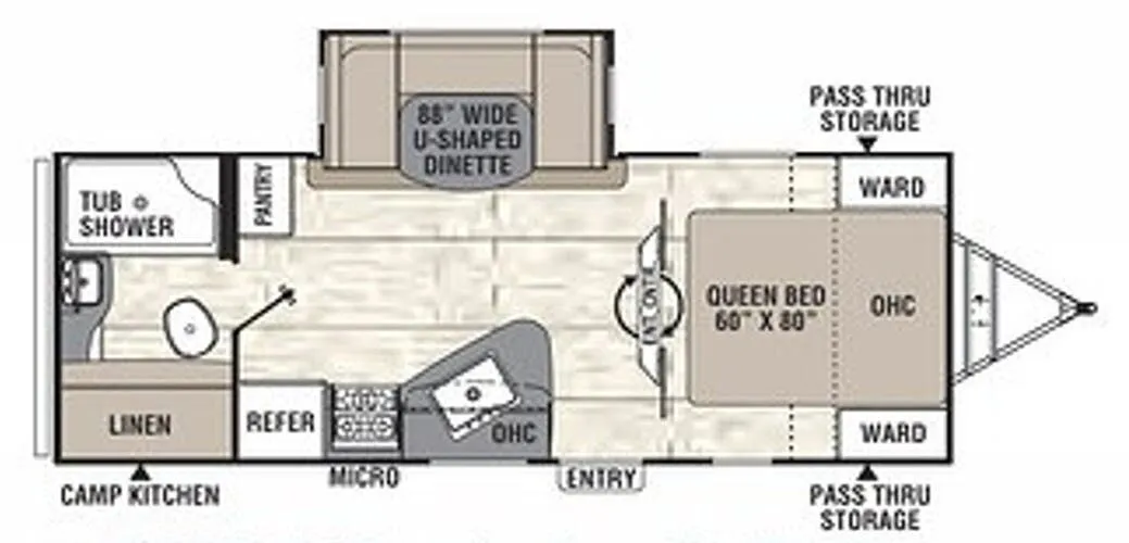 Coachmen Freedom Express Maple Leaf Edition 231 RBDSLE floor plan