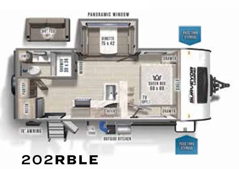 Forest River Surveyor Legend 202RBLE floor plan