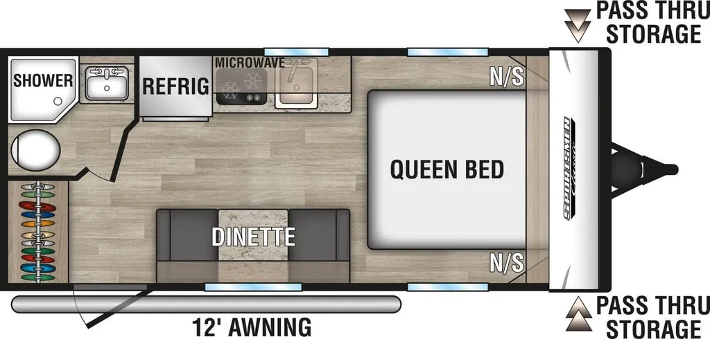 2023 K-Z Sportsmen Classic 160QB floor plan