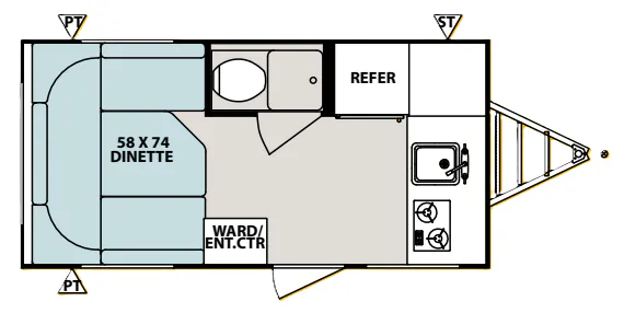 Forest River R-Pod RP-151 floor plan