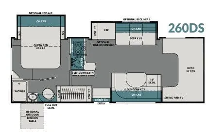Coachmen Leprechaun Premier 260DS floor plan