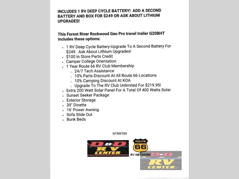 2026 Forest River RV Rockwood GEO Pro 20BHT - Photo 4