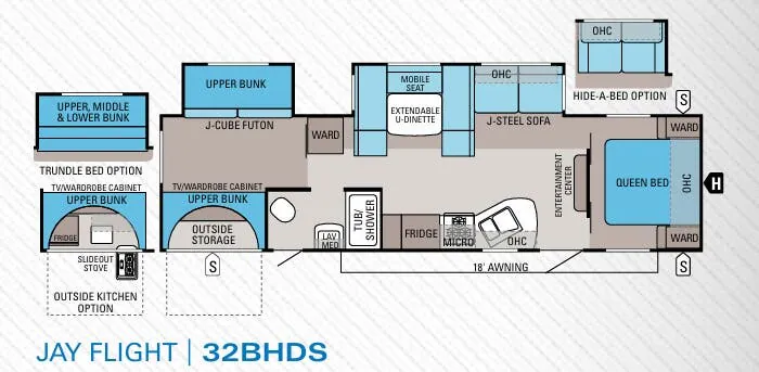 Jayco Jay Flight 32BHDS floor plan