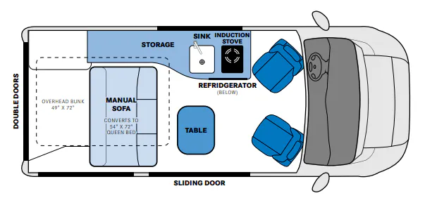 Pleasure-Way Tofino Base floor plan