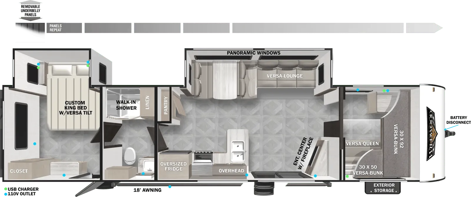 2024 Forest River Wildwood 36VBDS - Floor plan