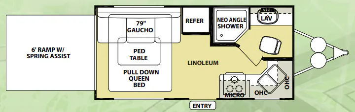 Forest River Wildwood X-Lite 18XLSRV floor plan