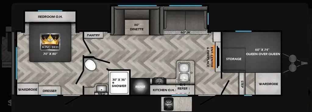 2025 CrossRoads Zinger 320FB floor plan