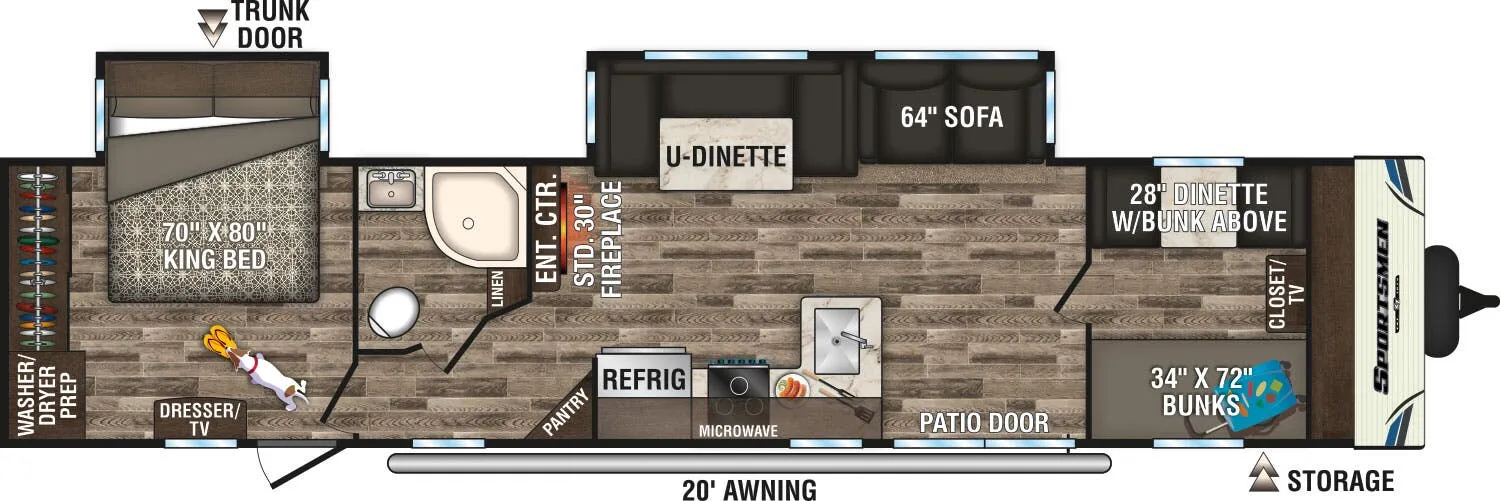 K-Z Sportsmen 362BH floor plan