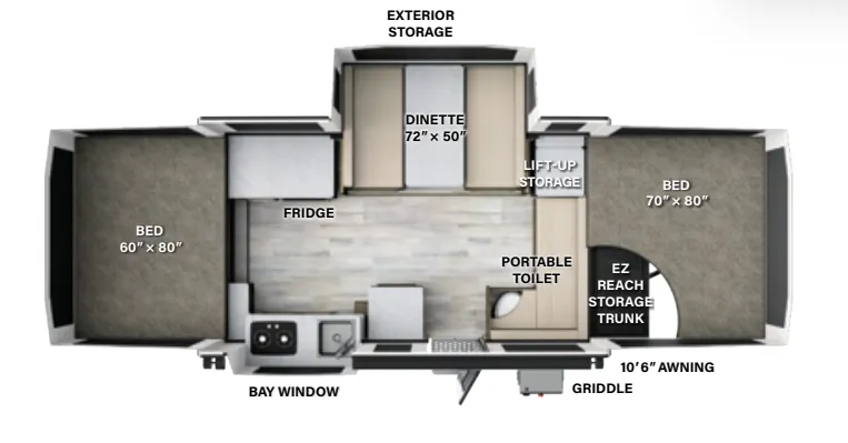 Forest River Rockwood Freedom 2514F floor plan